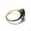 Miniature : Bague ancienne en or 18 carats et pierre à définir, certainement améthyste