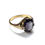 Miniature : Bague ancienne en or 18 carats et pierre à définir, certainement améthyste