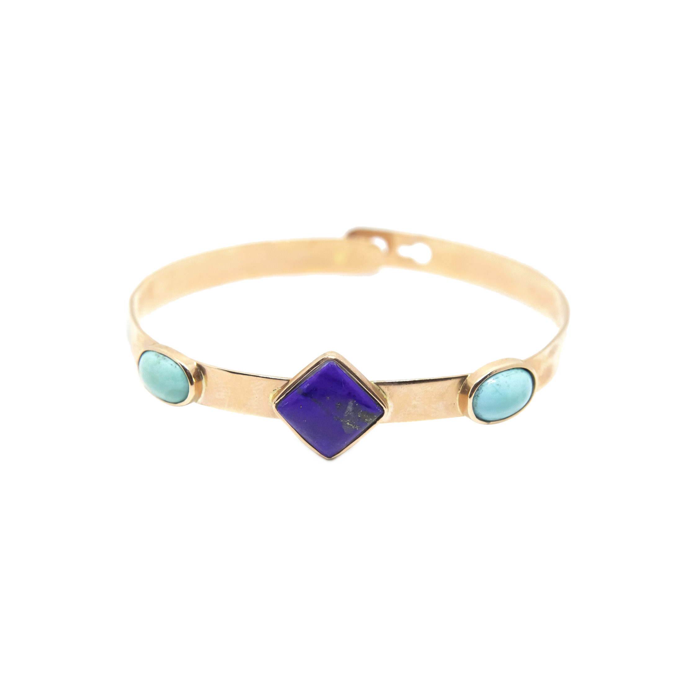 Rose Gold Lapis Bangle