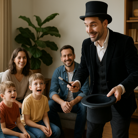 Comment se déroule un spectacle de magie à domicile ?