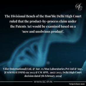 Vifor (International) Limited & Anr. vs Msn Laboratories Pvt Ltd & Anr.