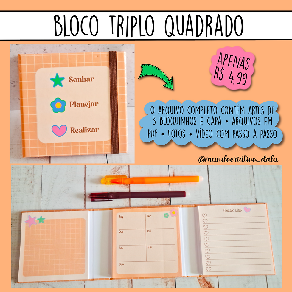Bloco Triplo Quadrado