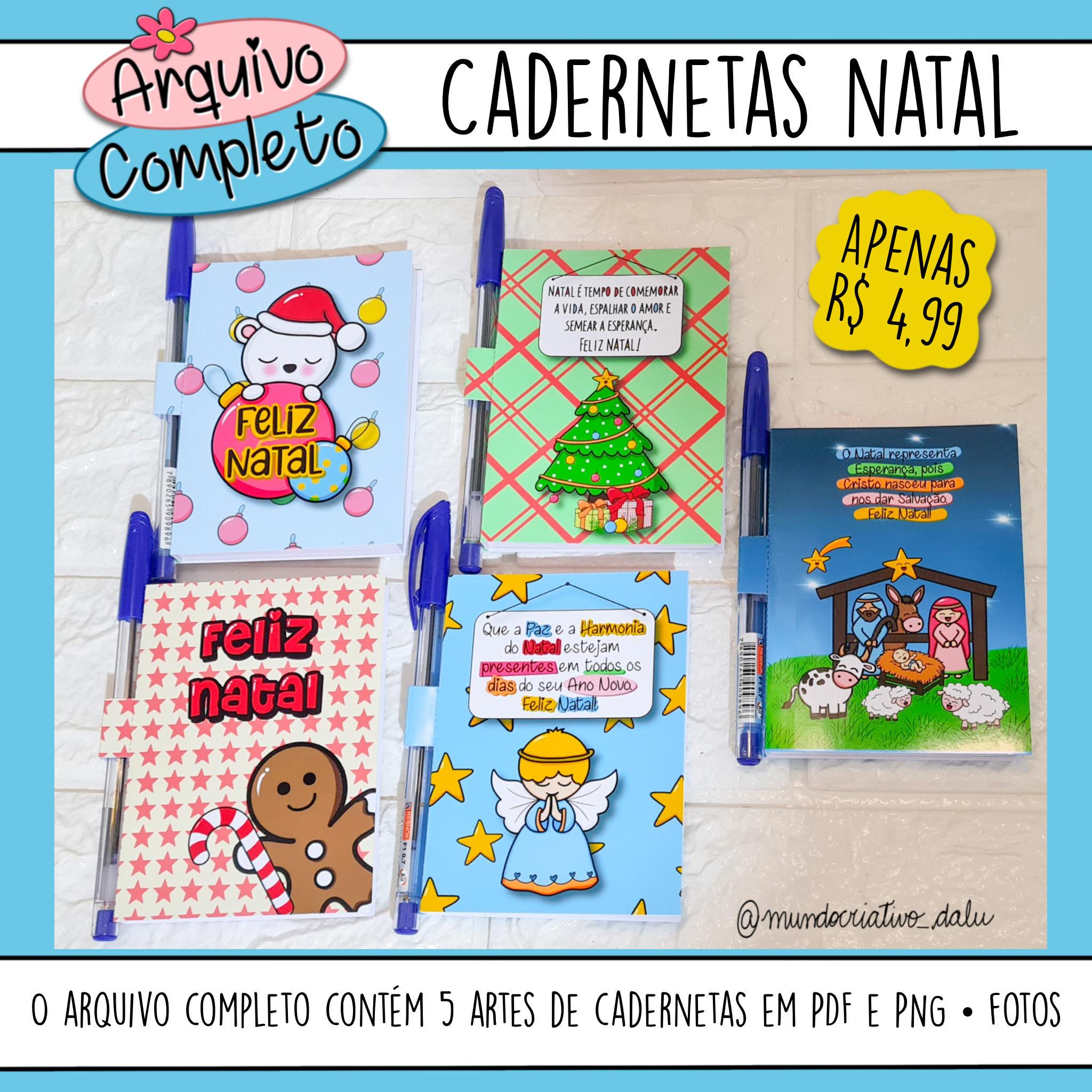 Cadernetas Natal - Versão Completa