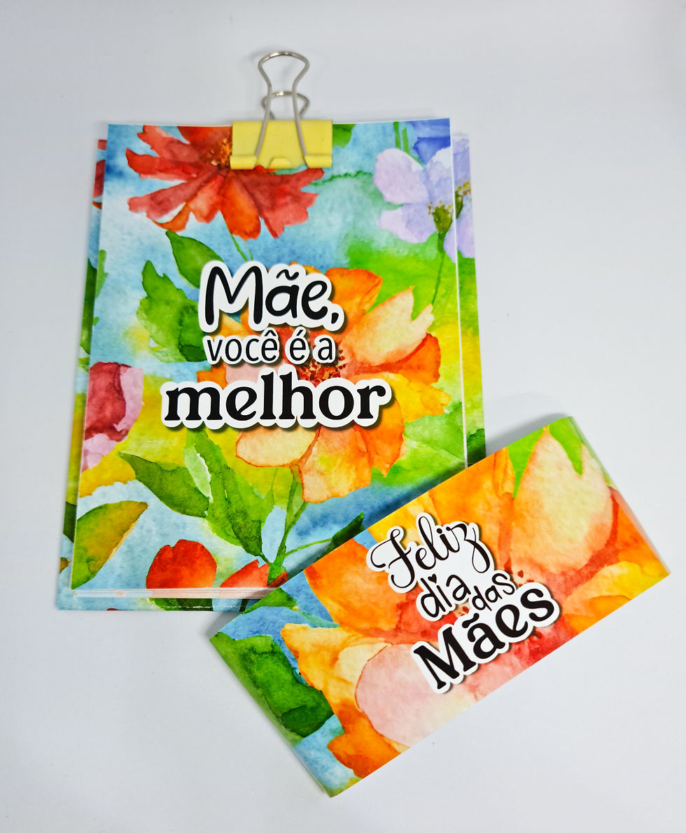 Miniatura: Mini Pranchetas com Notas - Dia das Mães