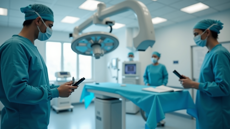 Eye-level view of OEC 9800 C-Arm positioned in a hospital operating room