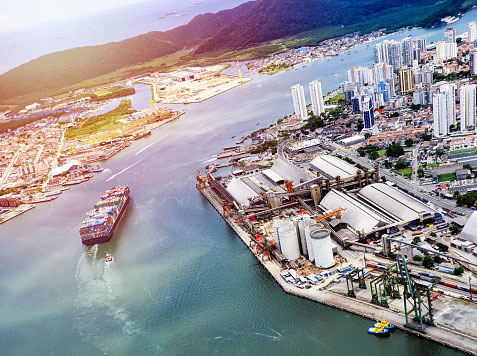 Cảng Santos nhìn từ trên không