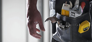 Man Wearing Tool Belt