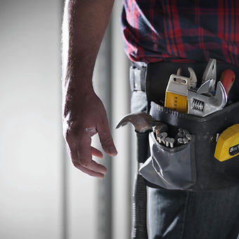 Man Wearing Tool Belt
