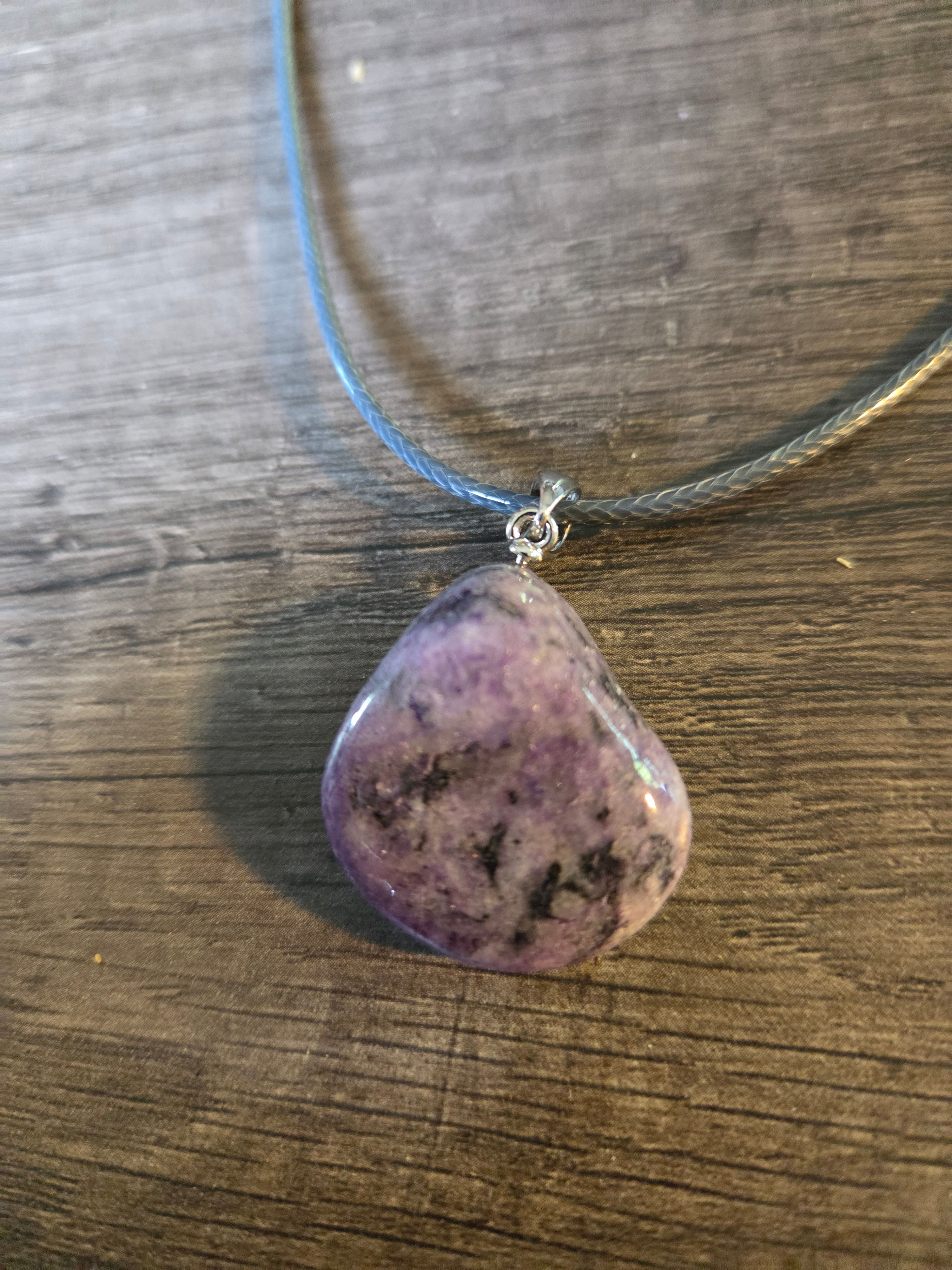 Charoite Ravenstone necklace