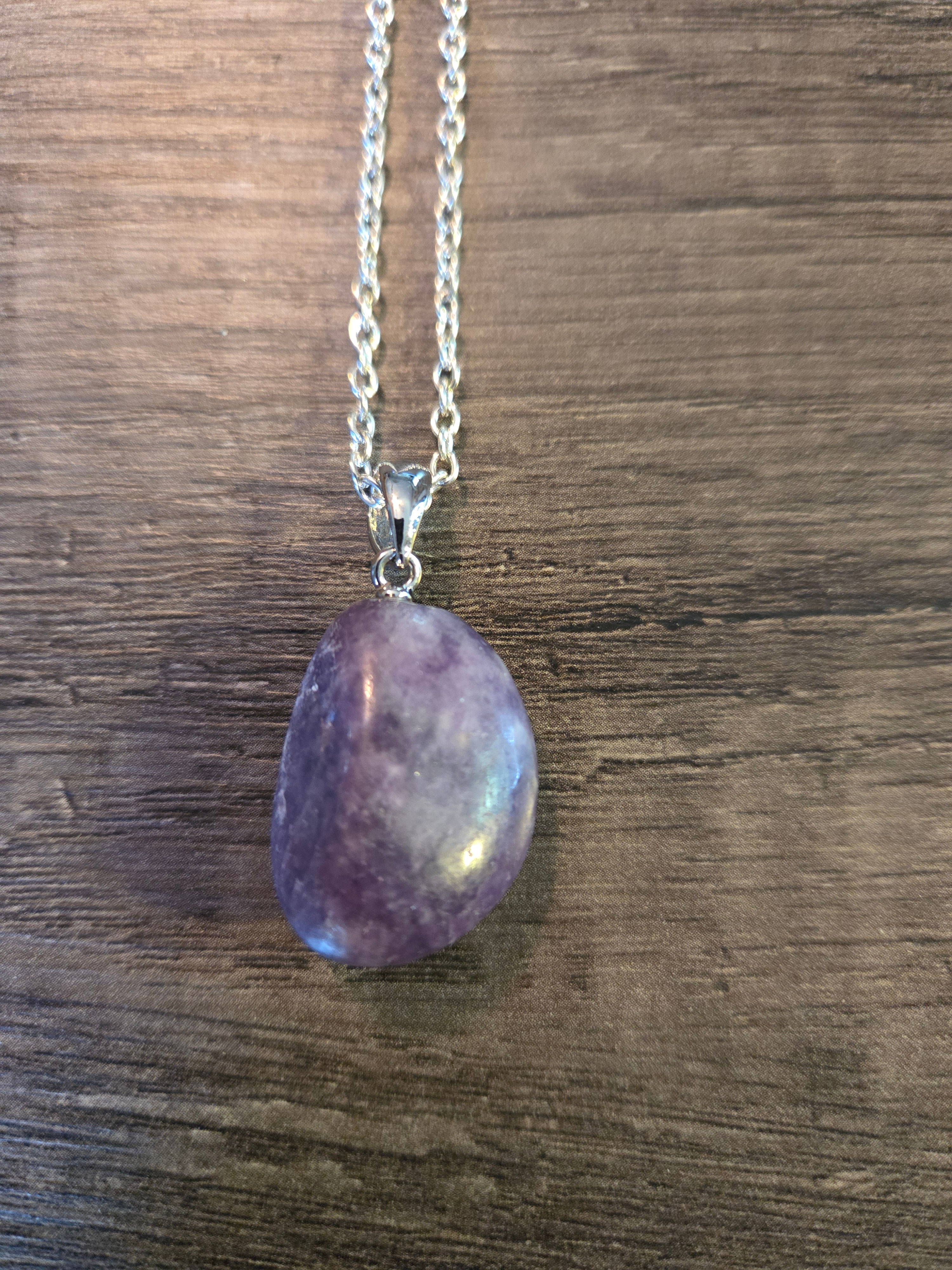 Charoite Ravenstone necklace