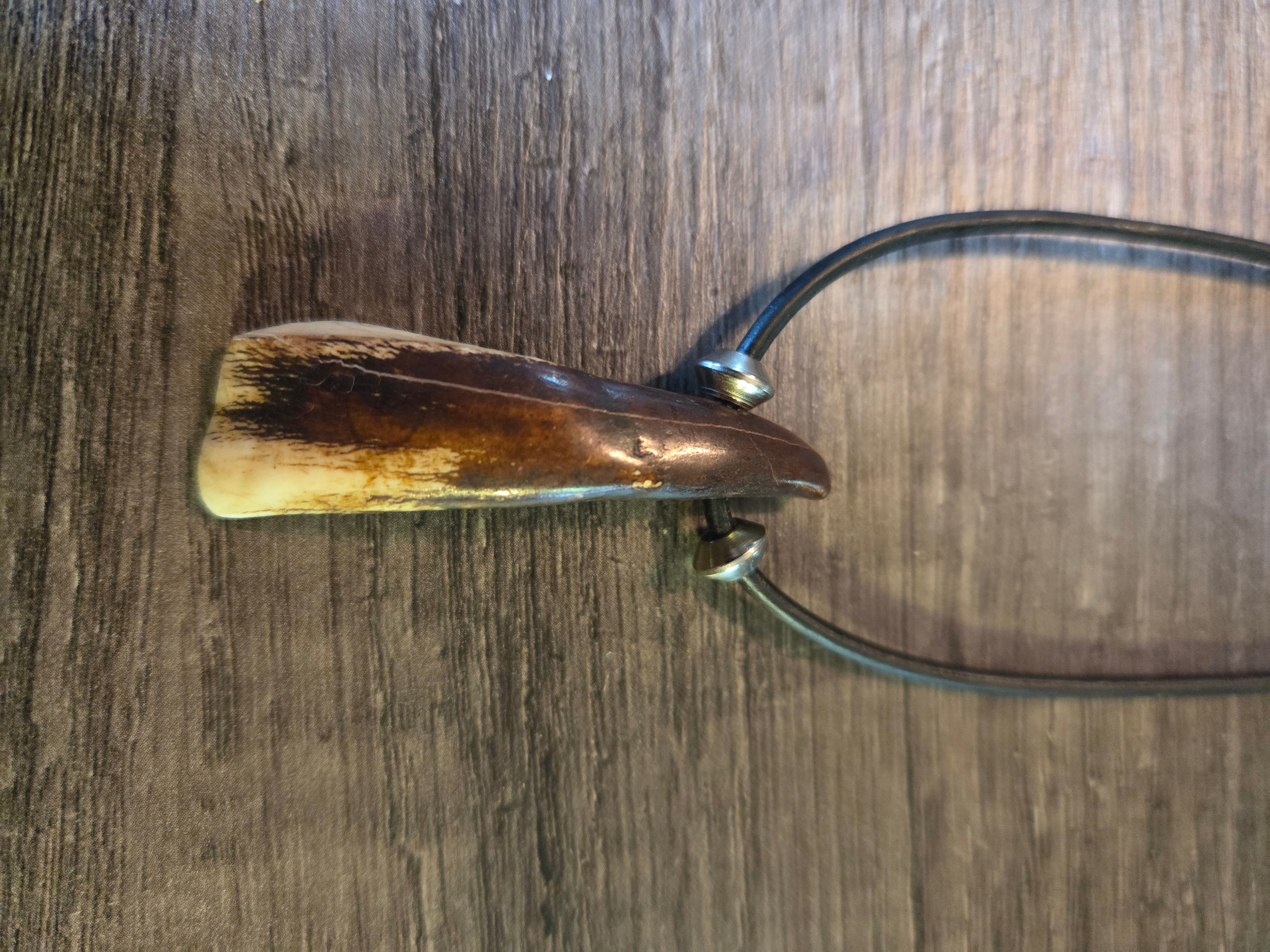 Petrified Buffalo Tooth necklace