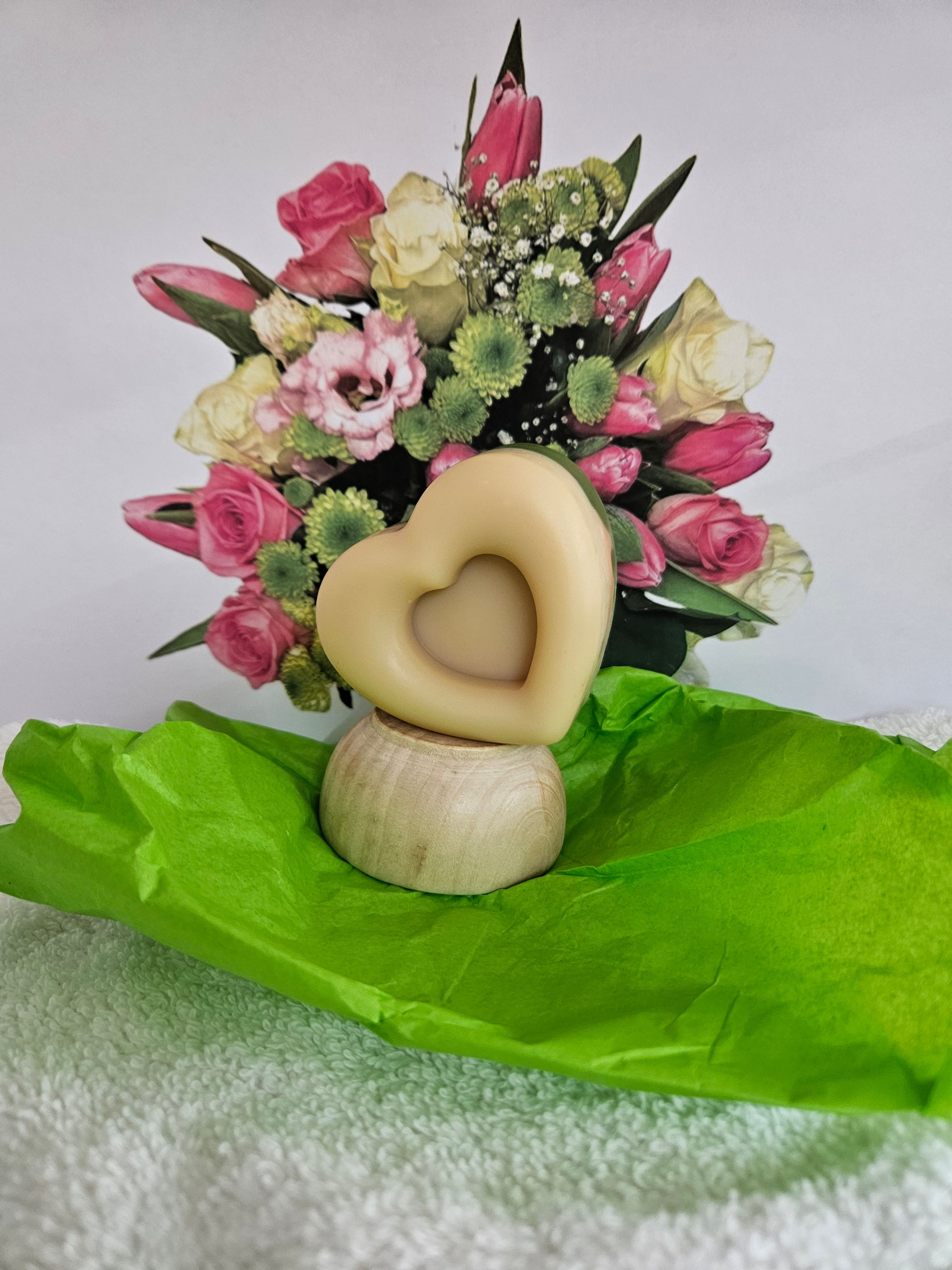 Blumenbouquet Kuh Herz in Herz