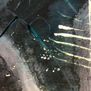 Section of a large piece of mixed media