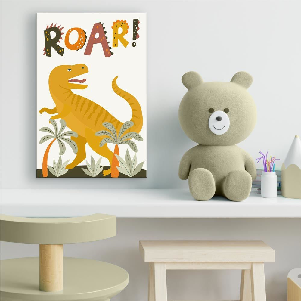 Toile dinosaure "roar!" 20x30cms