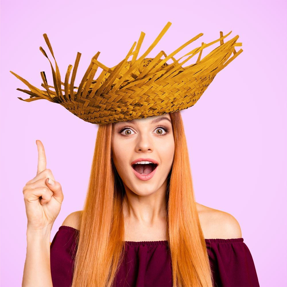 Chapeau Paille Colorz Orange