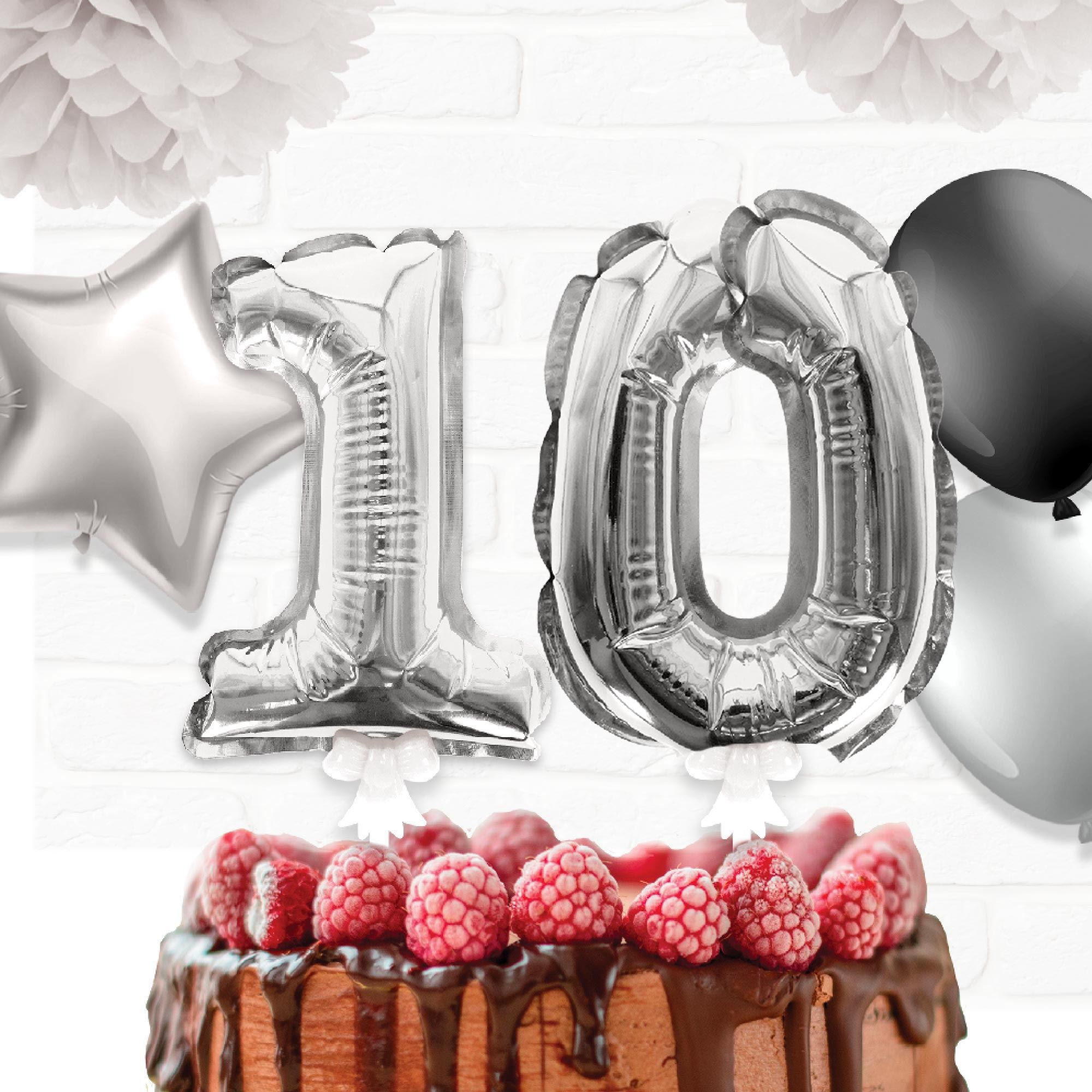 Décoration Gâteau Ballon Argenté 0
