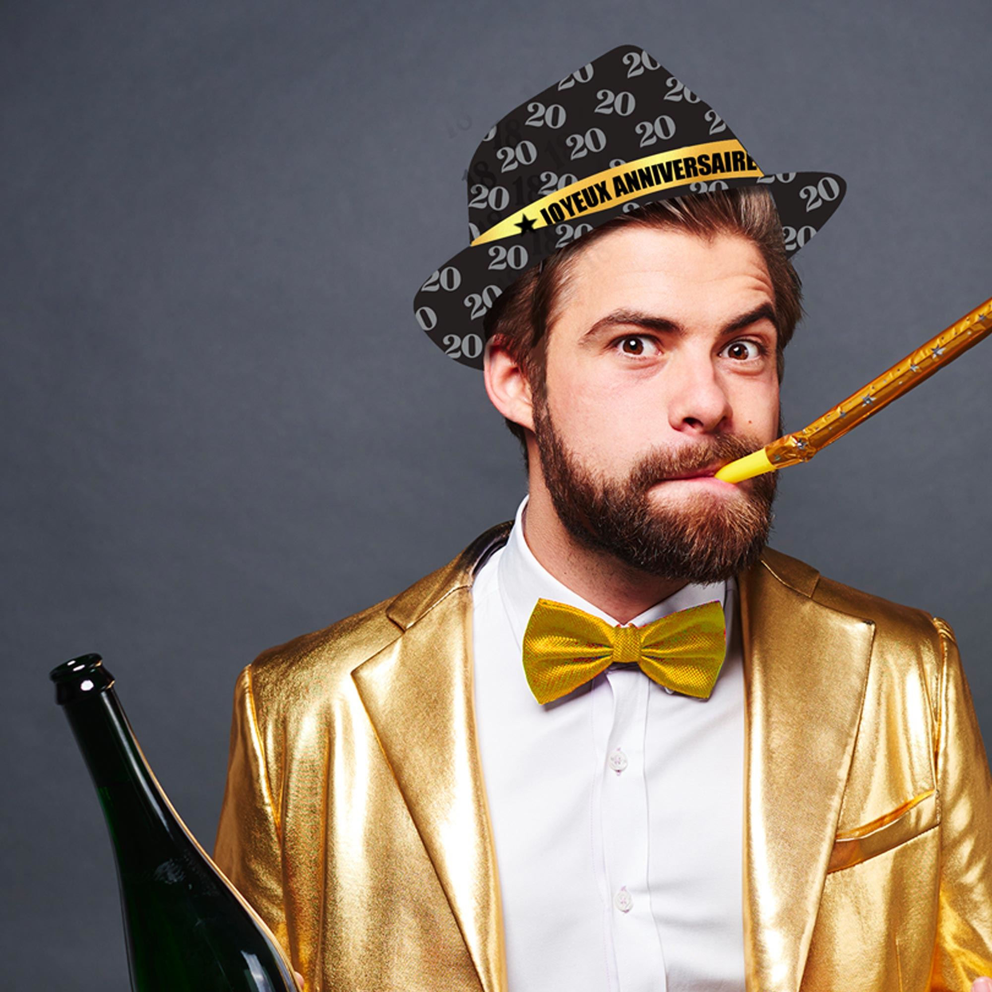 Chapeau Anniversaire Noir 20 Ans