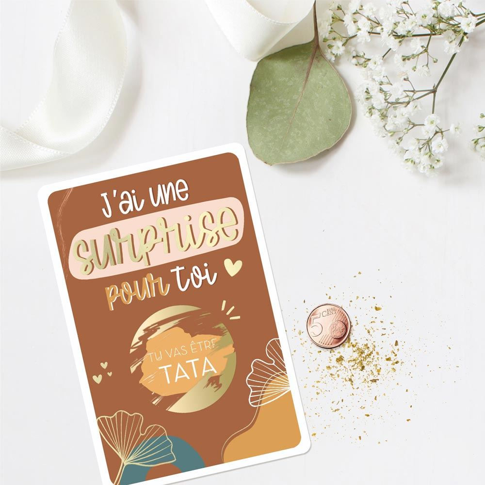 Carte à Gratter Annonce "Tata"