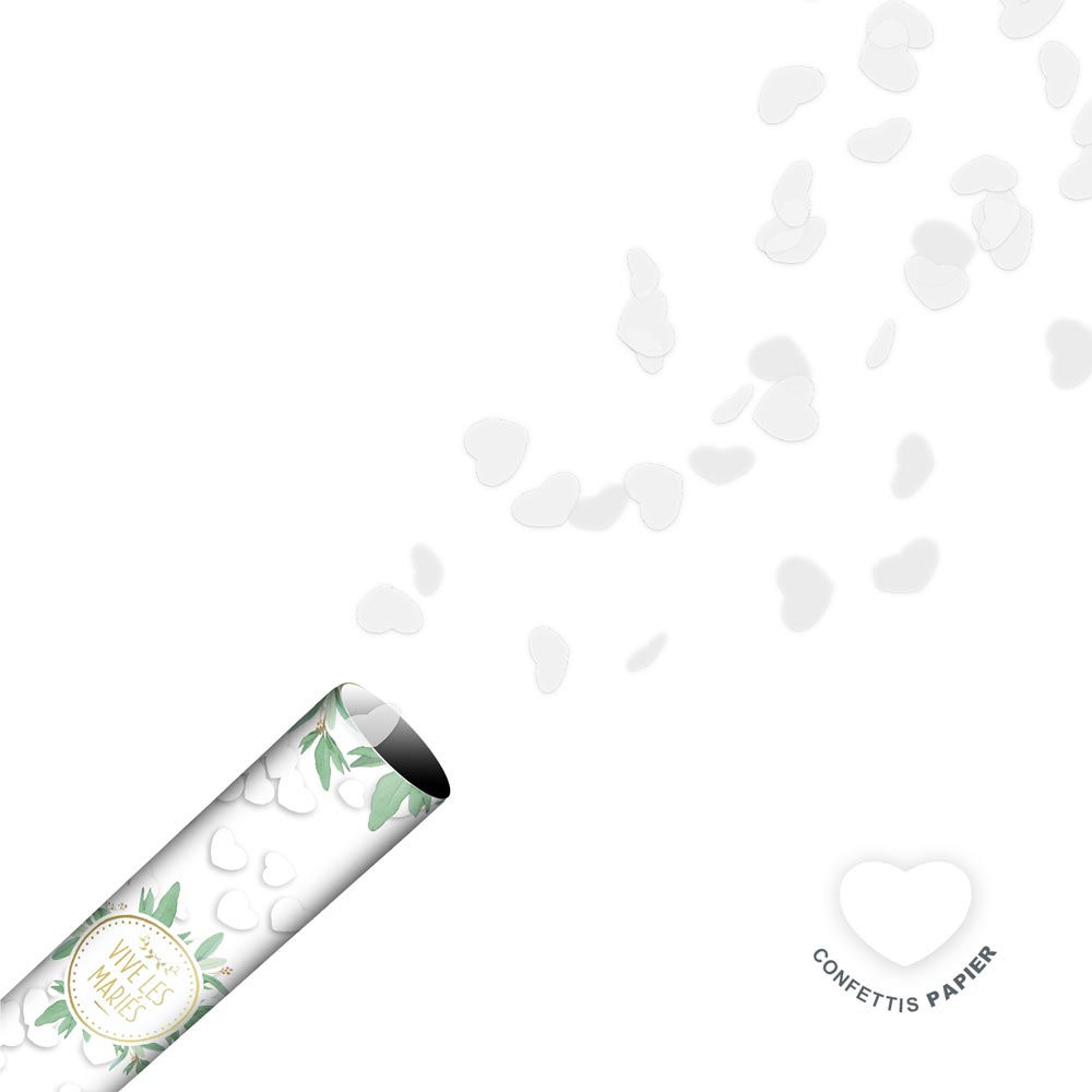 Canon Confettis Géant Cœur