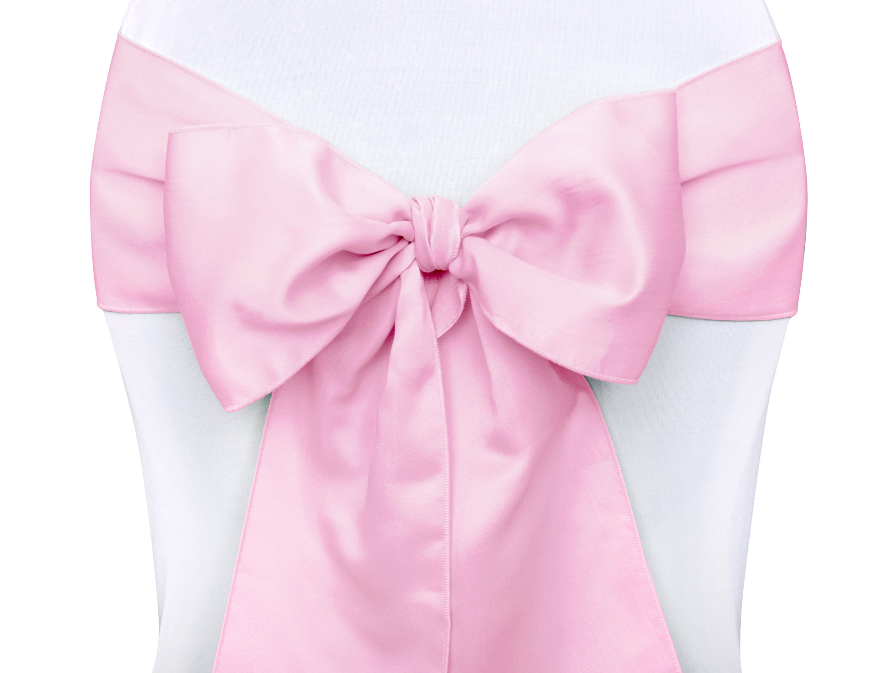 10 Ceintures de chaise rose pâle 0,15 x 2,75m