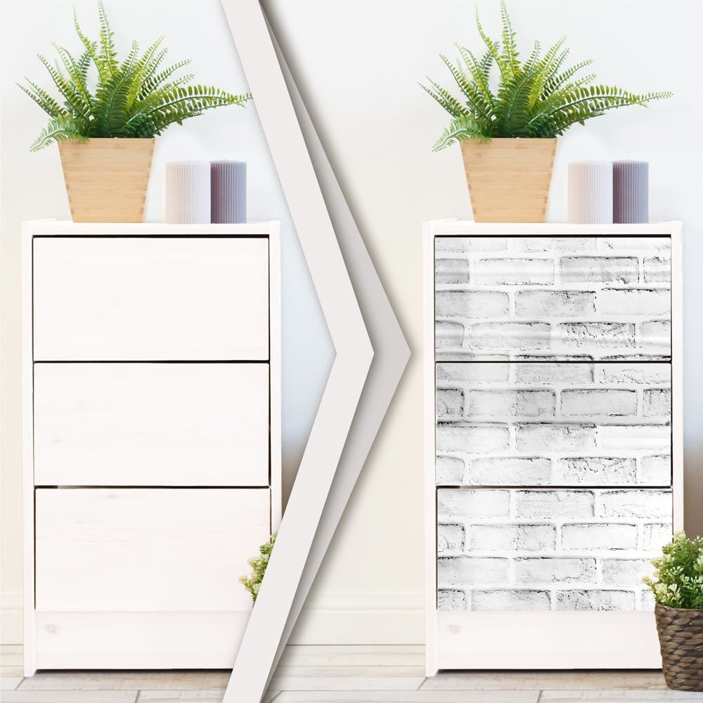 Adhésif Aspect Briques Blanches