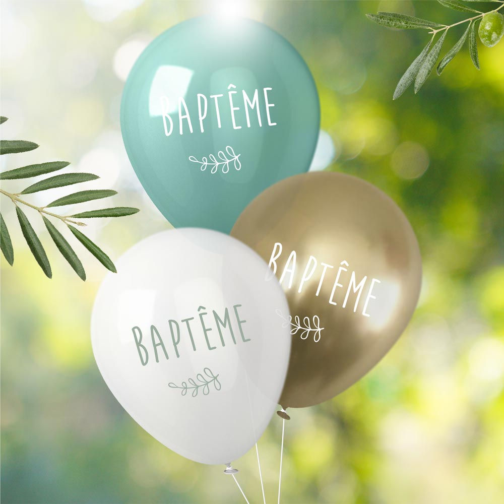 Sachet 8 Ballons Baptême