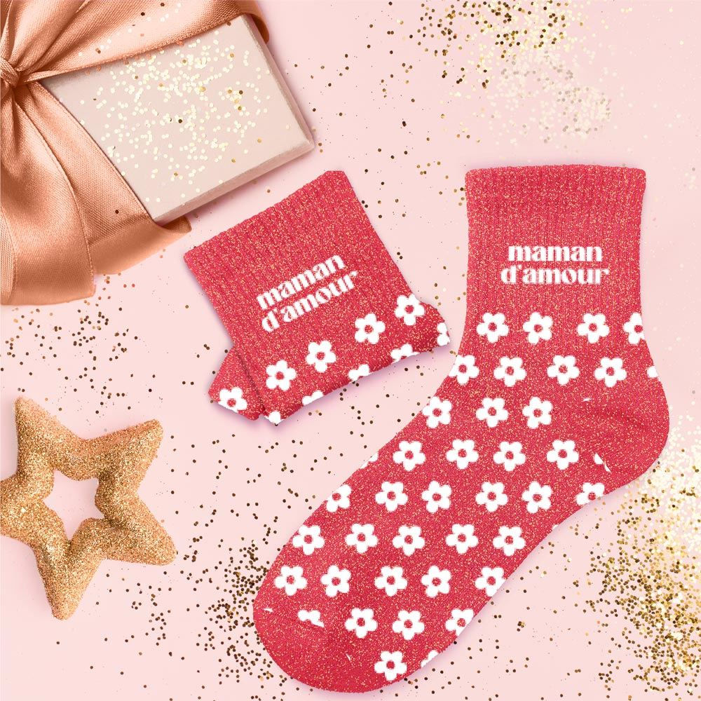 Chaussettes Paillettes Maman D'amour