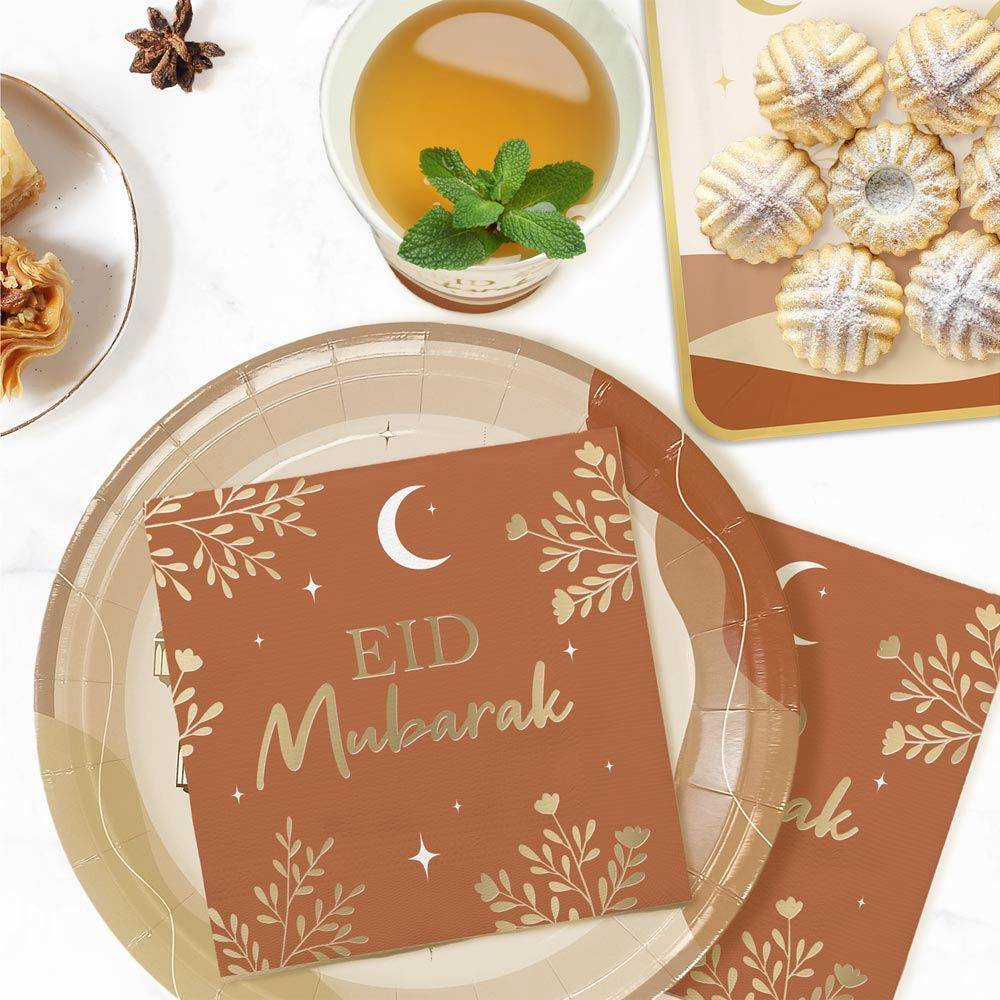 Serviettes Lunes Eid Mubarak