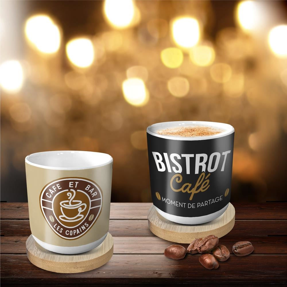 Coffret 4 Tasses Café Céramique