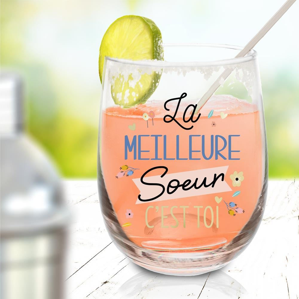 Verre Rond "La Meilleure soeur"