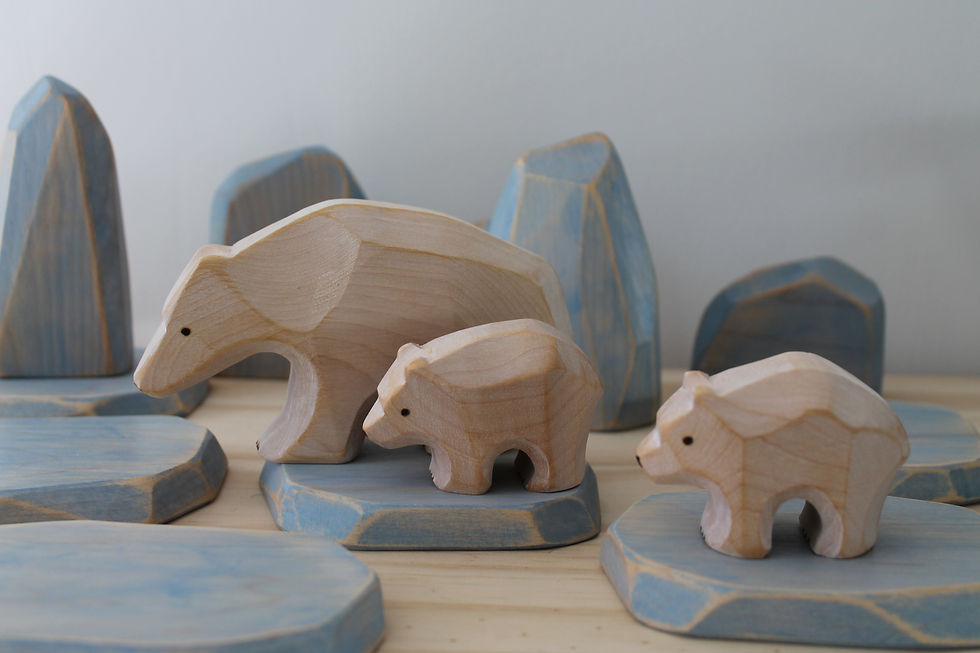 Thumbnail: Polar bear wooden toy
