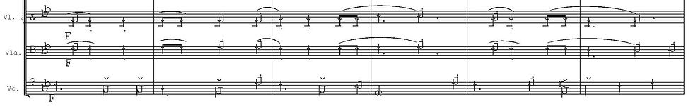 An extract from the score of the slow third movement