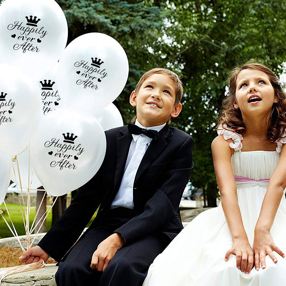 Thumbnail: 12inches Happily Ever After White Balloon for Wedding Photo Decorations