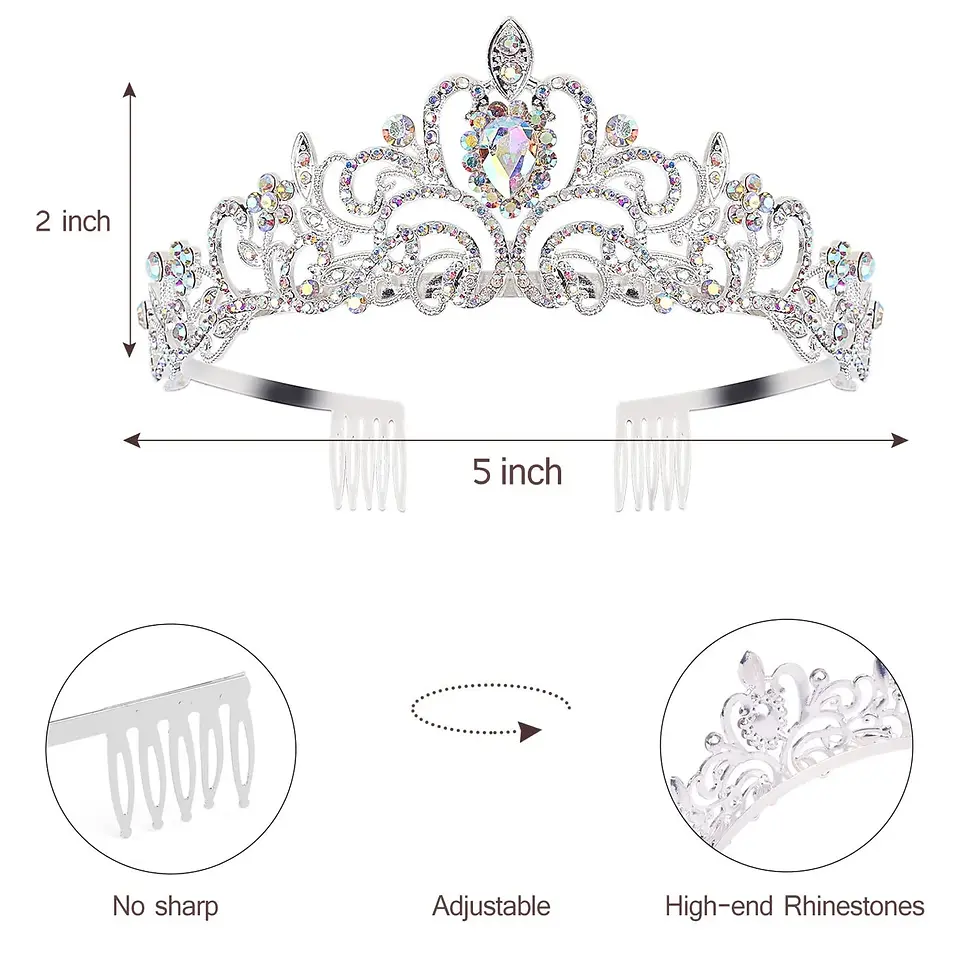 Thumbnail: Birthday Princess Glitter Sash and Crown - Girl Birthday Accessories