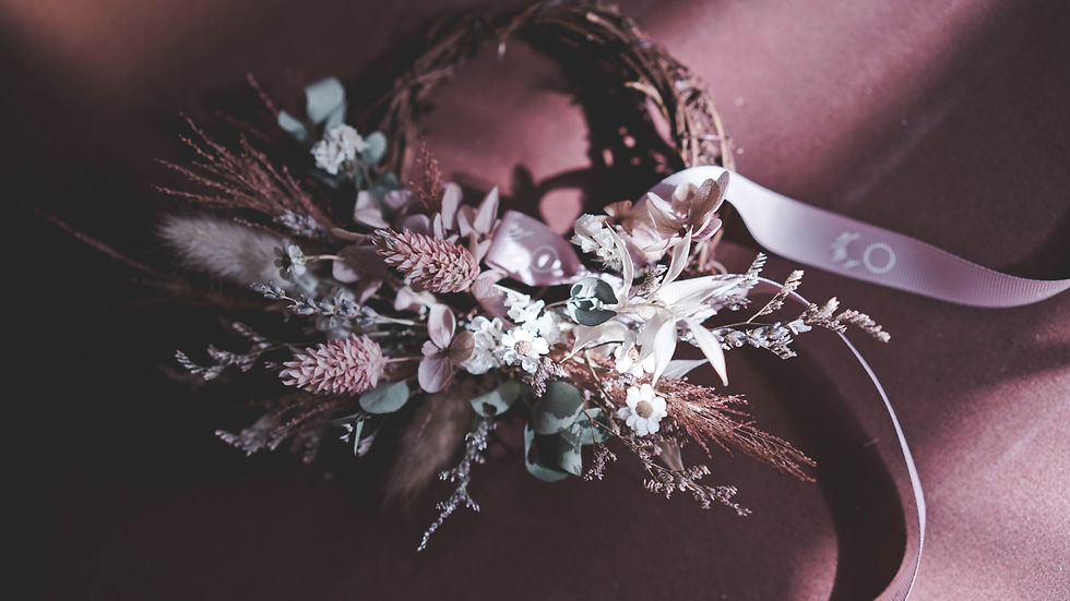 縮圖：乾燥小圓花圈 | 線上手把手花藝教程第三期