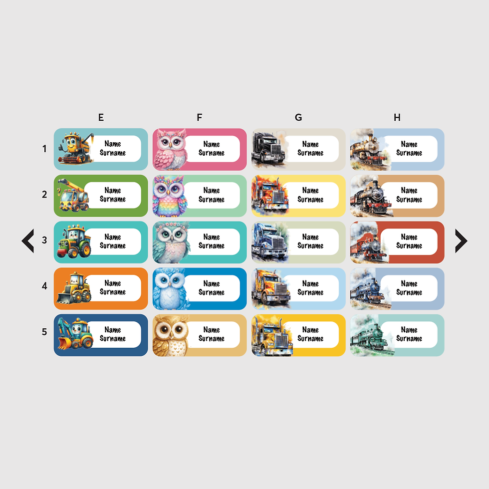 Thumbnail: Name tags Stickers 140pcs