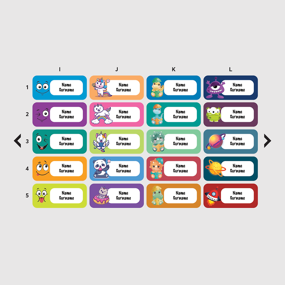 Thumbnail: Name tags Stickers 140pcs