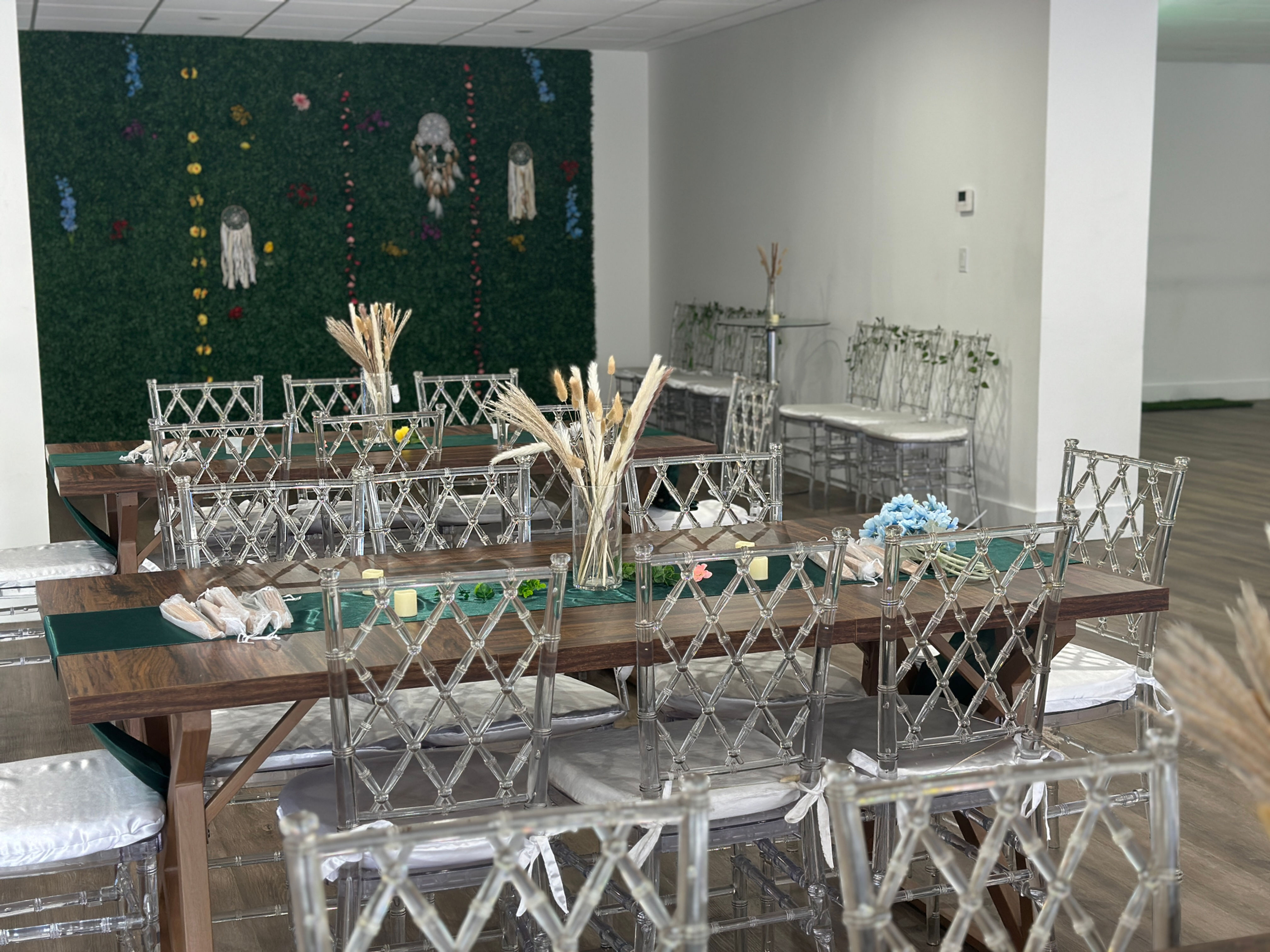 A decorative wedding venue