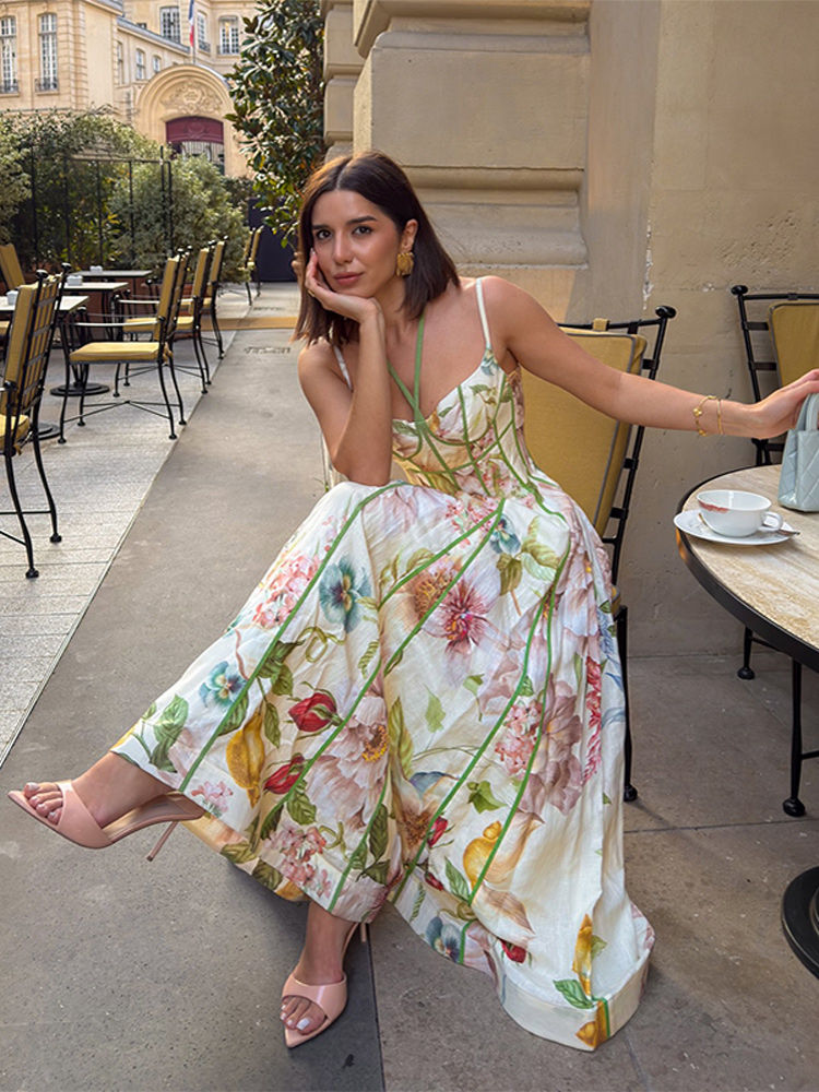 Thumbnail: English Garden Corset Maxi Dress