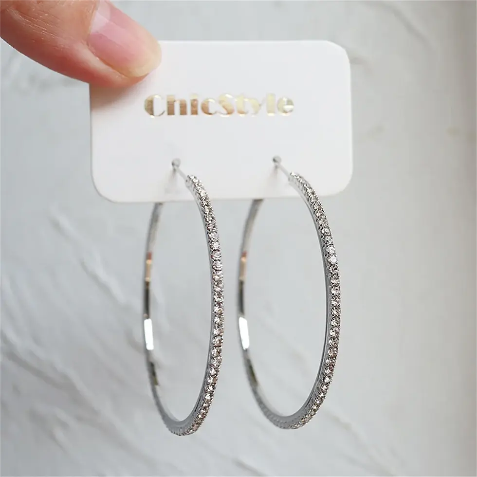 Thumbnail: Celestial Spark Hoop Earrings