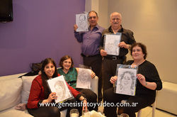 Invitados con caricaturas