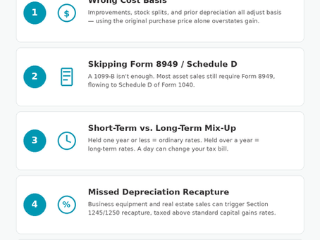 Tax Tip Tuesday: Common Asset Sale Reporting Errors (And How to Avoid Them)