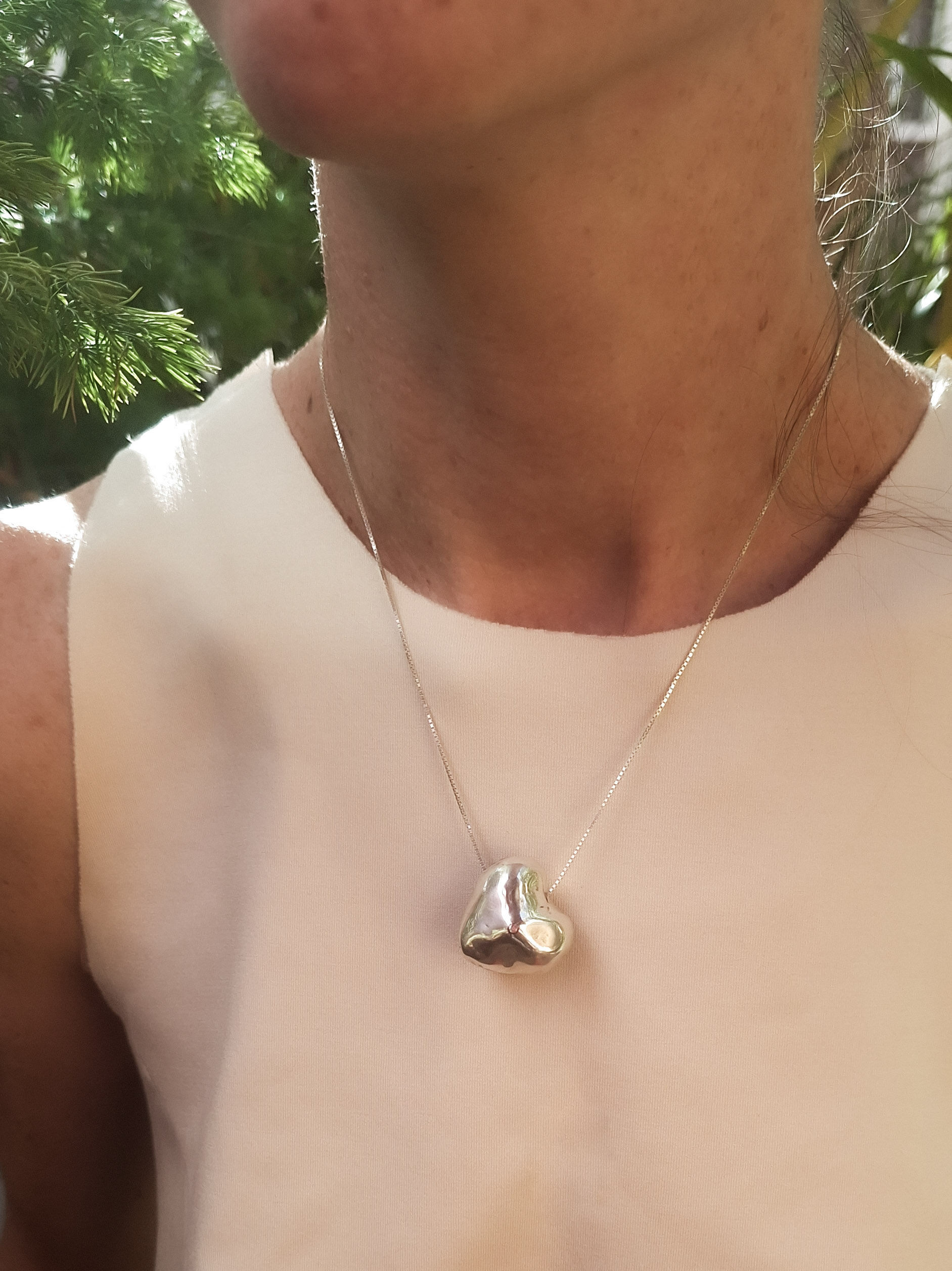 Colar Coração Prata