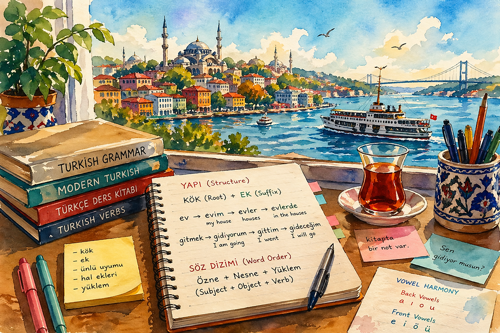 Turkish Grammar Explained: Structure, Suffixes, and Sentence Logic
