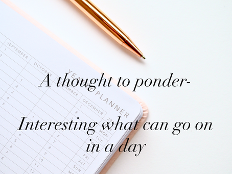 Interesting what can go on in a day