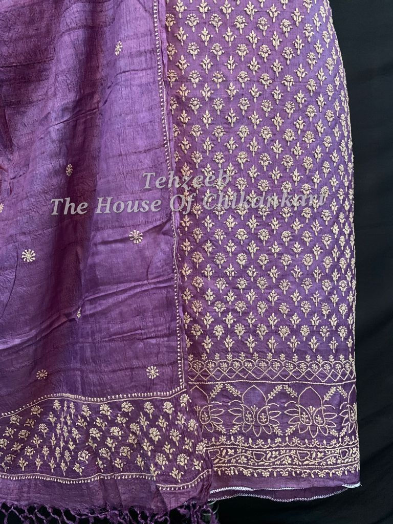 Thumbnail: Khadi Silk Lucknowi Chikankari Suit