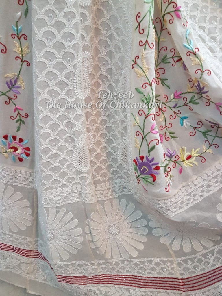 Thumbnail: Lehenga Set : Parsigara with Chikankari