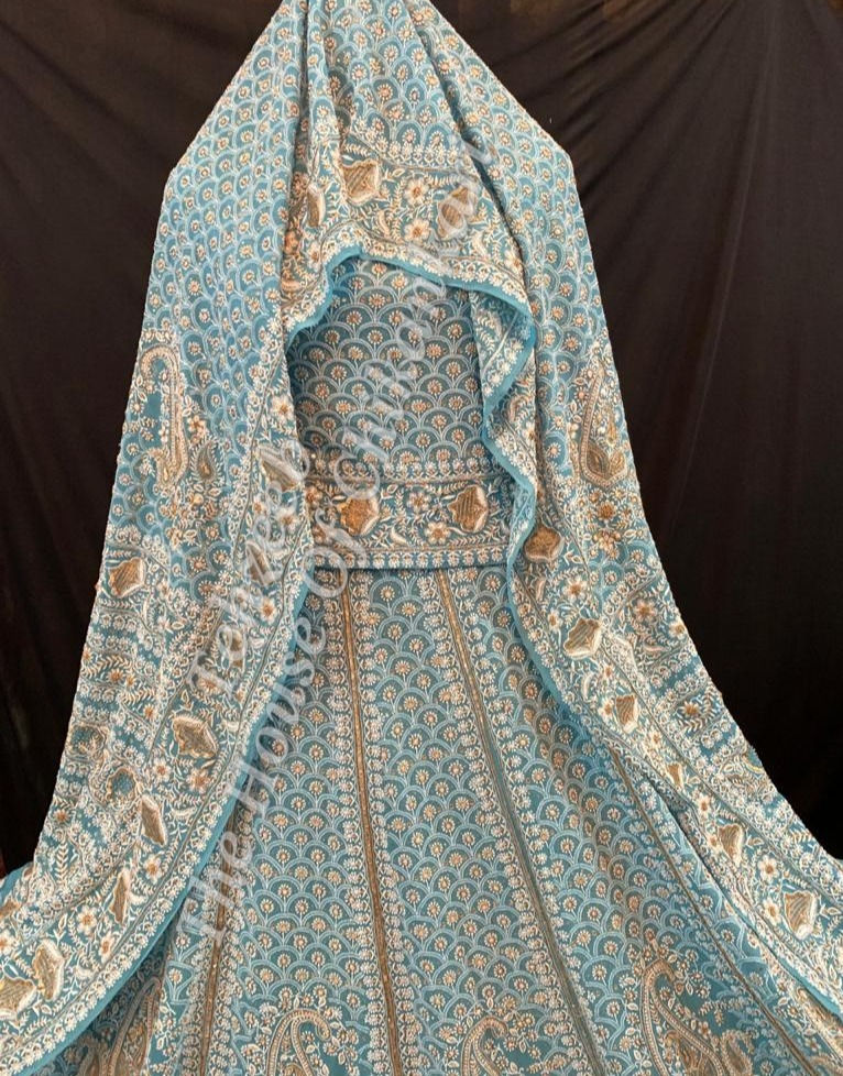 Thumbnail: Ek Taar & Do Taar Lucknowi Chikankari Lehenga Set