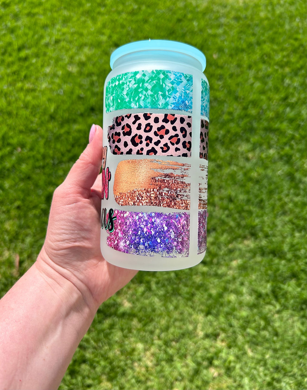 Thumbnail: Merry Cluckin Christmas Frosted Can Glass - 16oz