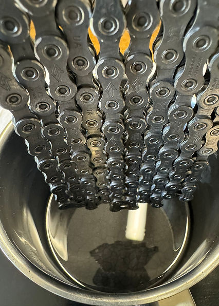 Chain before replacing hot wax